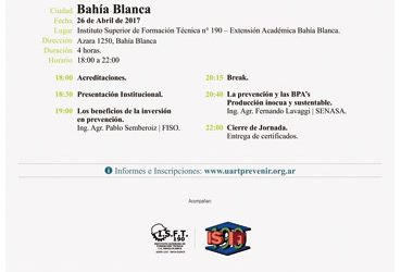 «Prevenir 2017» de la UART se inició en Bahía Blanca