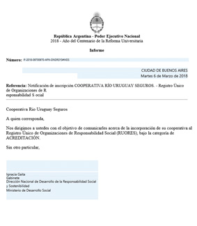 RUS se incorporó a RUORES