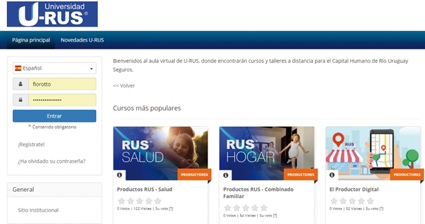 RUS presentó su aula virtual para PAS