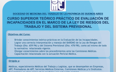 Curso Superior de Evaluación de Discapacidades de SMTBA