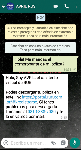 RUS presentó su asistente virtual AVRIL