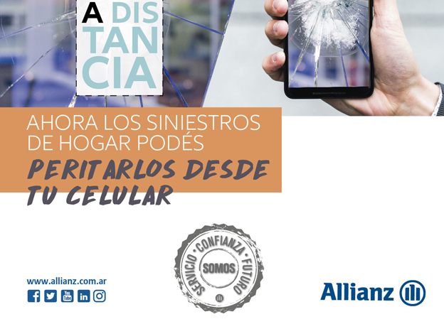 Allianz es la primera aseguradora de Argentina en ofrecer un servicio de peritación a distancia