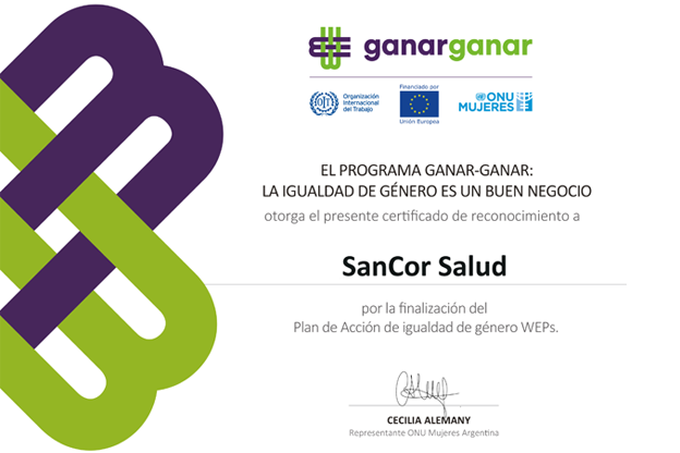 Grupo SanCor Salud reconocido por ONU Mujeres