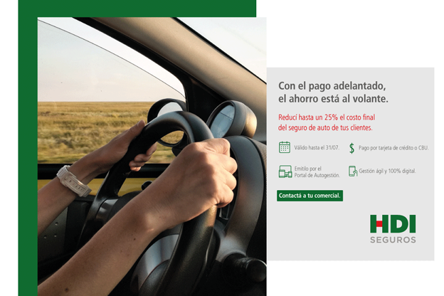 “Con el pago adelantado, el ahorro está al volante”, de HDI Seguros