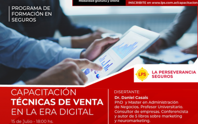 Programa de Formación en Seguros. La Perseverancia Seguros llevará a cabo un taller de “Técnicas de ventas en la era digital”