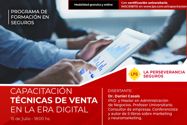 Programa de Formación en Seguros. La Perseverancia Seguros llevará a cabo un taller de “Técnicas de ventas en la era digital”