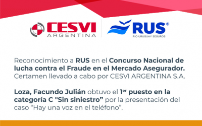 RUS logró el 1° puesto en la categoría C del Concurso Nacional de Lucha Contra el Fraude de Cesvi