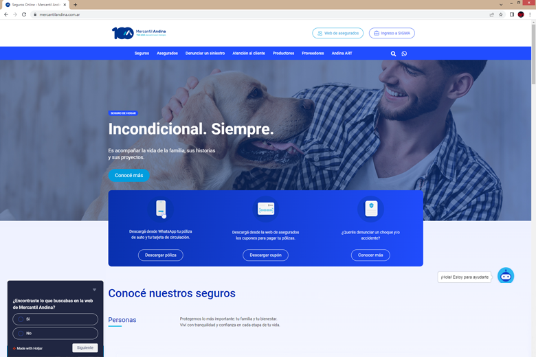 Mercantil Andina presenta su renovado sitio web institucional